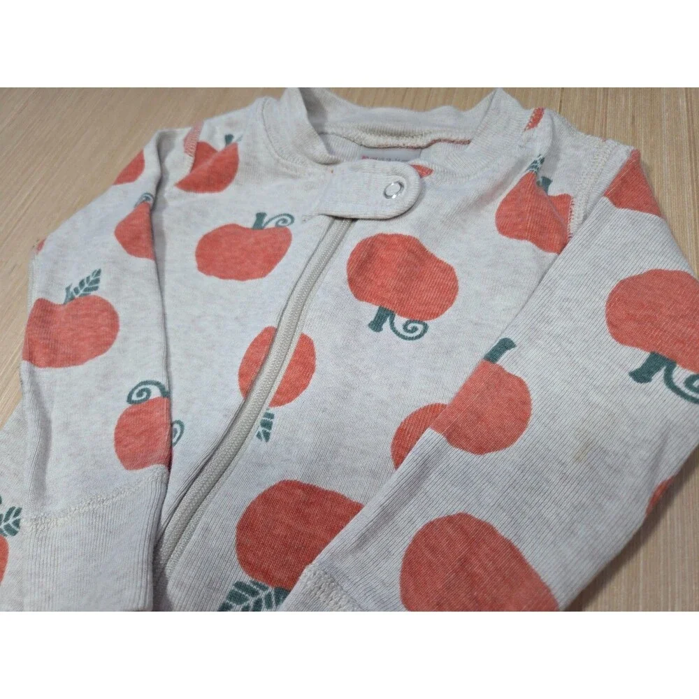 Hanna Andersson Pumpkin Pajamas Footless Cotton Sleeper Size 80 18-24 Months